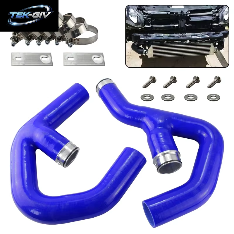 Schwarz/Rot/Blau Silikon Turbo Intercooler Rohr Schlauch Passend Für Golf MK5 MK6 GTI 2.0 Fsi W/Adapter 2006-2009