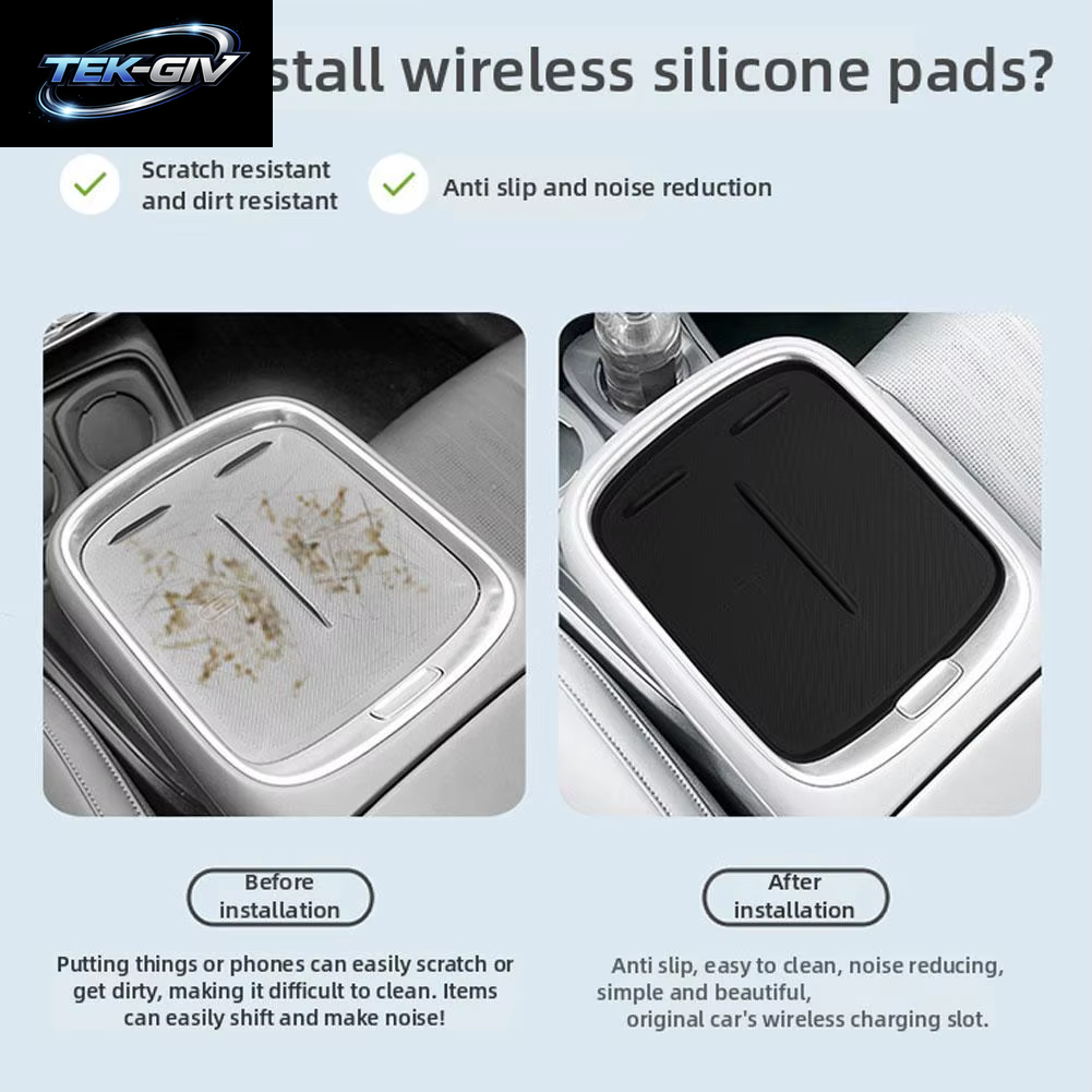 Für Leapmotor B10 2025 ~ 2026 Drahtlose Lade Pad Silikon Anti-Slip Matten Auto Innen anti Schmutz Pad Zubehör Für Leapmotor