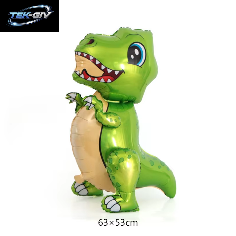 3D Stehender Dinosaurier Ballon Cartoon T Rex Dino Folienballon Für Party Dekoration Kindergeburtstag Partyzubehör