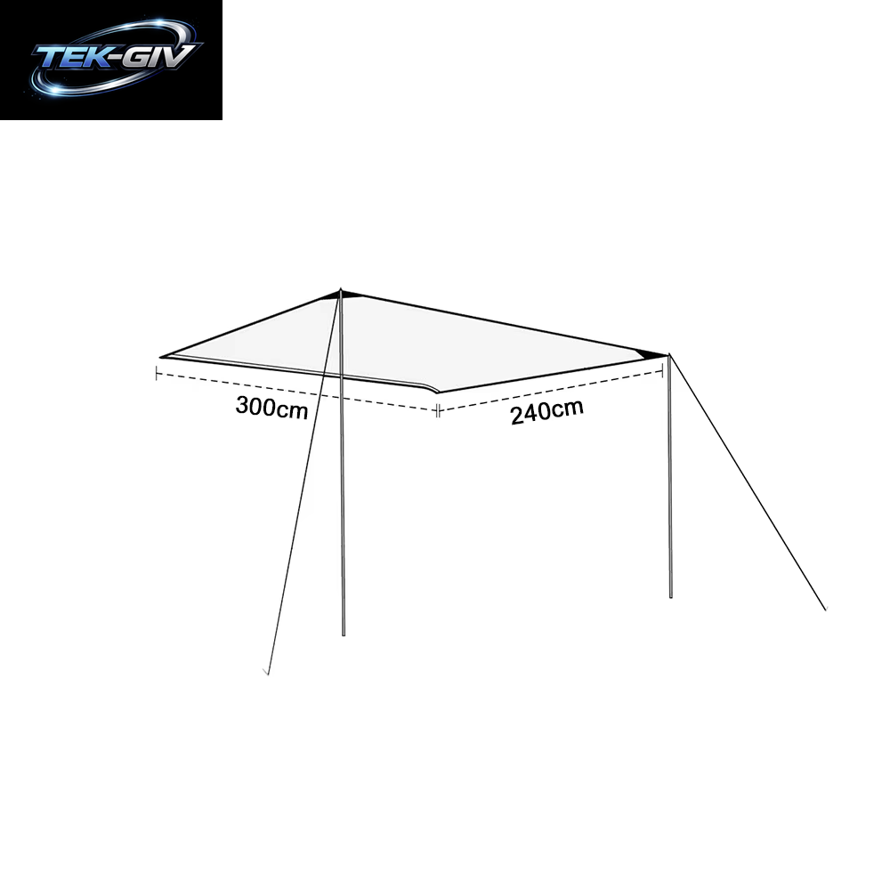 1Set RV Sonnendach Markise Caravan Seite Zelt Set 3X2,4 M Outdoor Zelt Mit Lagerung Tasche Für Camper Wandern Caravan Zubehör