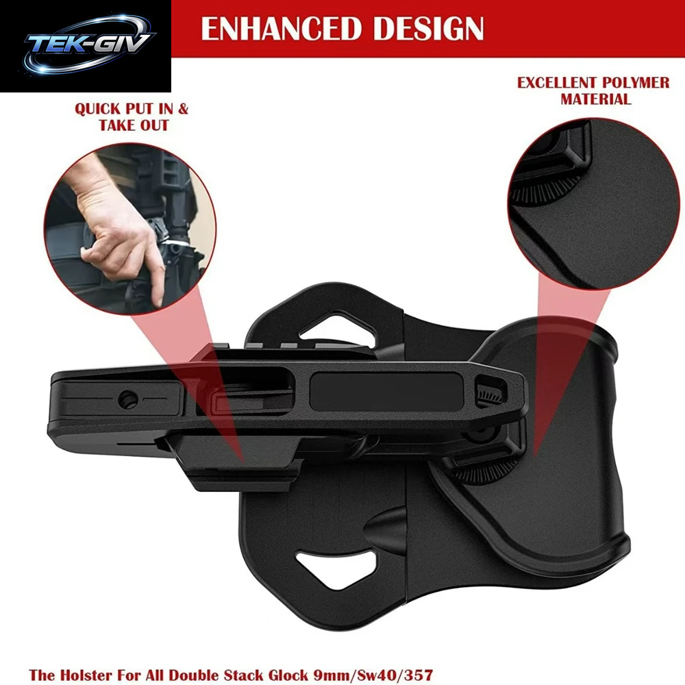 Rollenspiel Taktisches Pistolenholster Jagd Taille Pisolt Holster 9 Mm Waffenkoffer Mit Schiene Für G17 9 Mm SW40 357