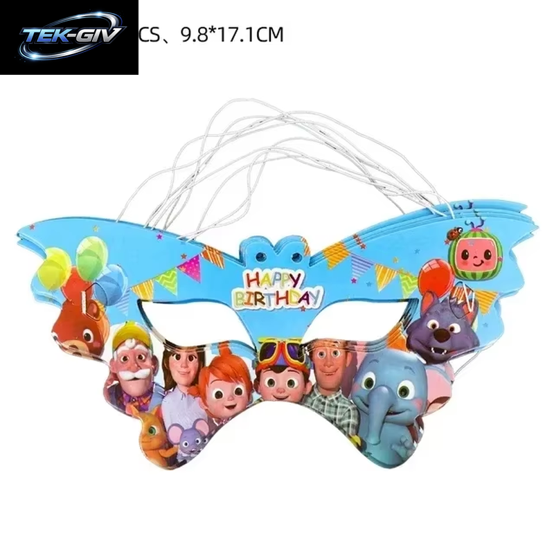 Cocomelon Ballon JJ Melone Wassermelone Spielzeug Alles Gute Zum Geburtstag Banner Party Dekoration Hintergrund Kuchen Topper JOJO Einweggeschirr