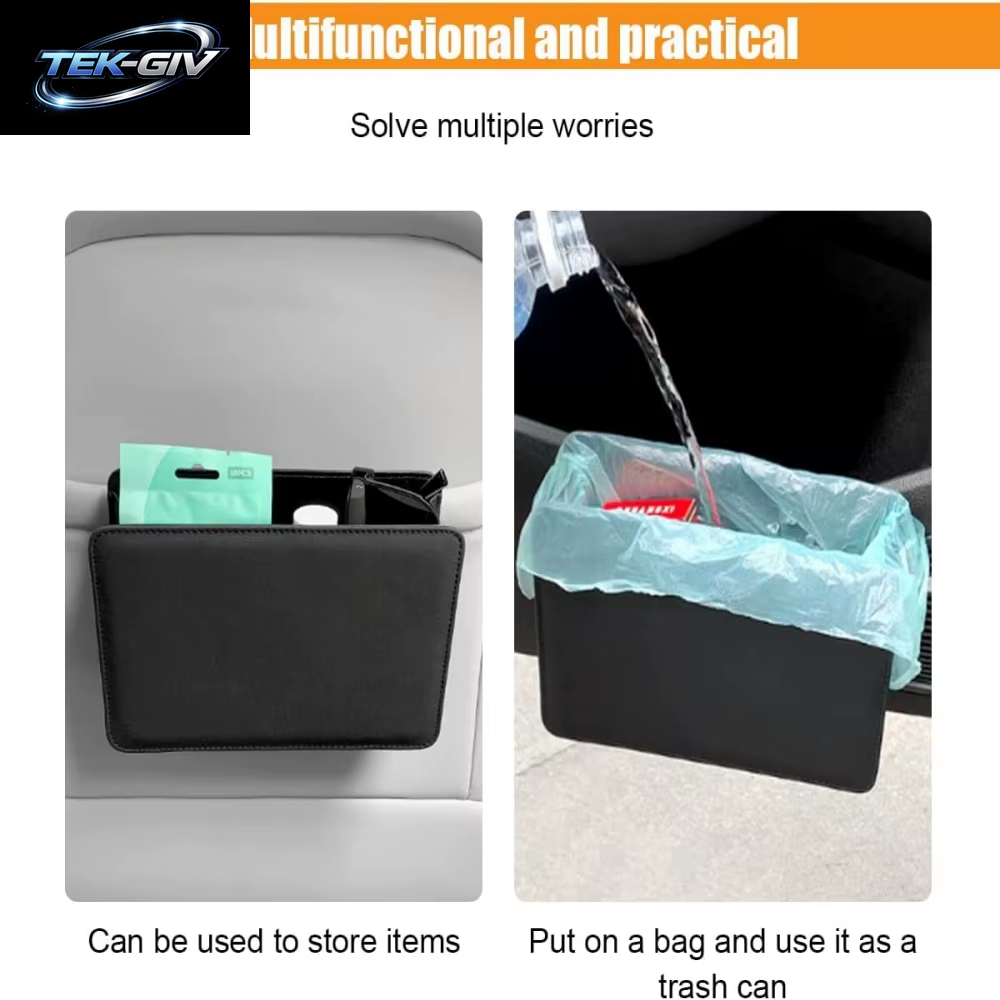 Tragbare Auto Mülleimer Hängende Lagerung Box Multi-Funktionale Lagerung Faltbare Sitz Zurück Lagerung Box Auto Innen Zubehör