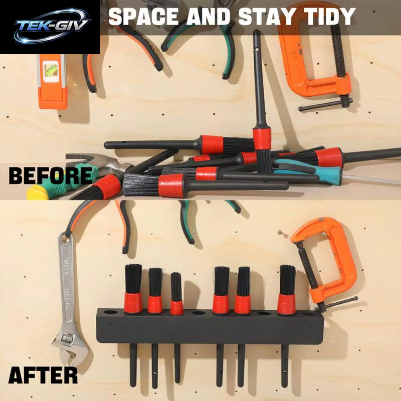 Detaillierung Pinsel Halter 10 Löcher Stahl Auto Reinigung Pinsel Ständer Wand Pinsel Organizer Auto Detaillierung Werkzeuge Lagerung Rack