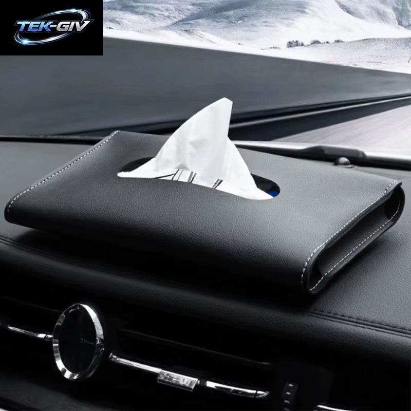 2 Farben Tissue Box PU Leder Auto Sonnenblende Hängen Halter Auto Tissue Boxen Auto Innen Lagerung Dekoration Zubehör
