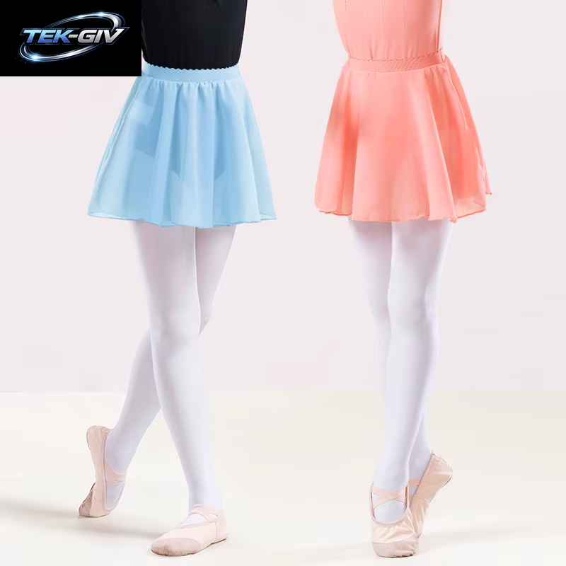 Ballettrock Für Mädchen, Tutu-Röcke Für Ballett, Tanz, Chiffon-Röcke, Elastische Taille, Kurzer Ballettrock Für Mädchen