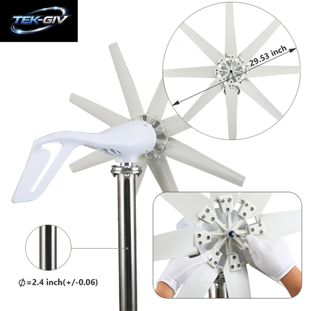1000W 1KW Horizontalachsen-Windturbine 12V 24V 48V Windgenerator Ce-Zertifiziert Freie Energie Niedrigdrehzahl-Start Netzunabhängig Für Den Heimgebrauch