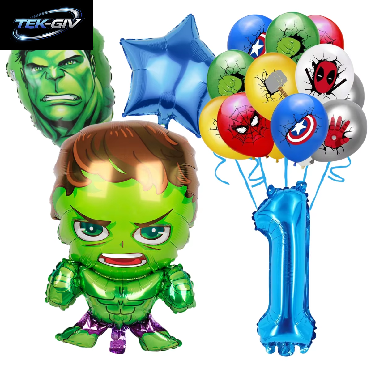 The Avengers Marvel Superheld Hulk Spider-Man Iron Man Ballon Latex Digitalballon Geburtstagsparty Babyparty the Avengers
