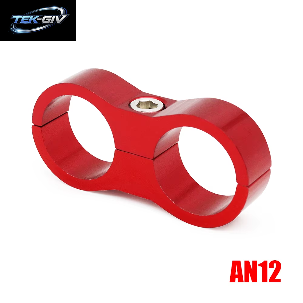 Schwarz/Rot/Blau AN4 AN6 AN8 AN10 AN12 Geflochtene Gummi-Schlauchleitungsklemme Aluminium Eloxierter Leitungsabscheider Separator Trennklemmensatz
