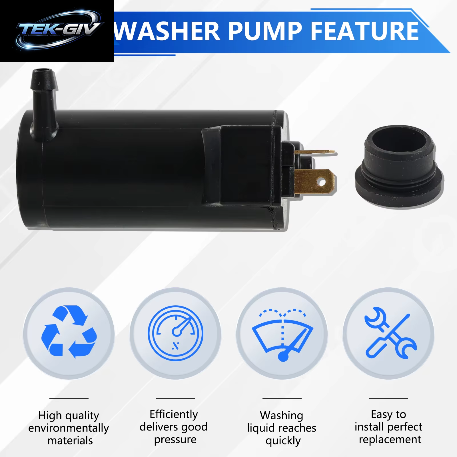 Xukey Frontscheibenwaschpumpendüsen Flüssiger Einzelauslassmotor Für Honda Fit Jazz MK2 2008 2007 2006 2005 2004 2003 2002
