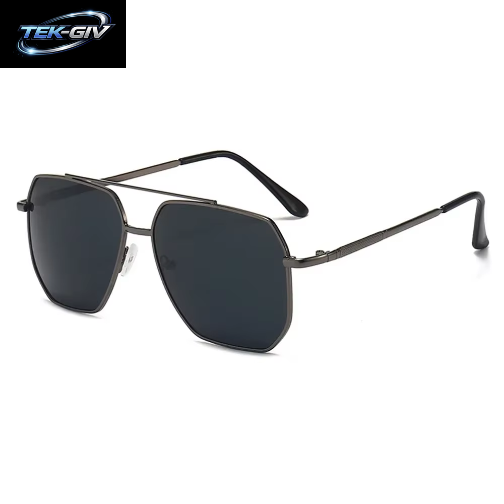 Herren Polarisierte Sonnenbrille Aluminium Magnesium Legierung Punk Sonnenbrille Doppels Trahl Quadratische Sonnenbrille Für Fahrer UV400 Brille