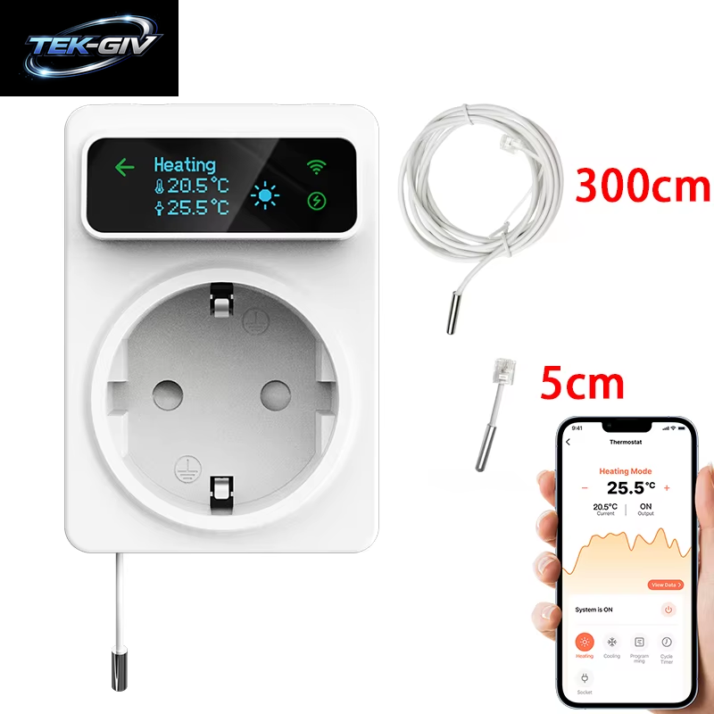 Wifi Tuya Smart Steckdose Thermostat 220V Temperatur Controller Boden Heizung Kühlung Thermostat Unterstützung Stimme Alexa Google Hause