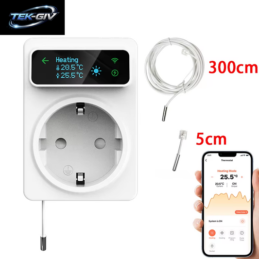 Wifi Tuya Smart Steckdose Thermostat 220V Temperatur Controller Boden Heizung Kühlung Thermostat Unterstützung Stimme Alexa Google Hause