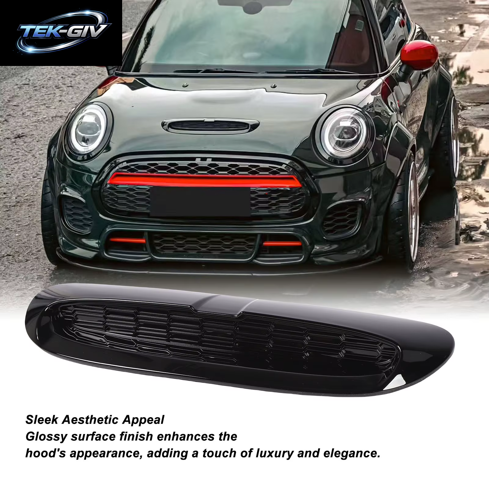 Auto Front Hood Scoop Vent Abdeckung Motorhaube Haube Air Flow Intake Trim Für MINI Cooper S & JCW F54 F55 F56 F57 2014-2024 Auto Zubehör