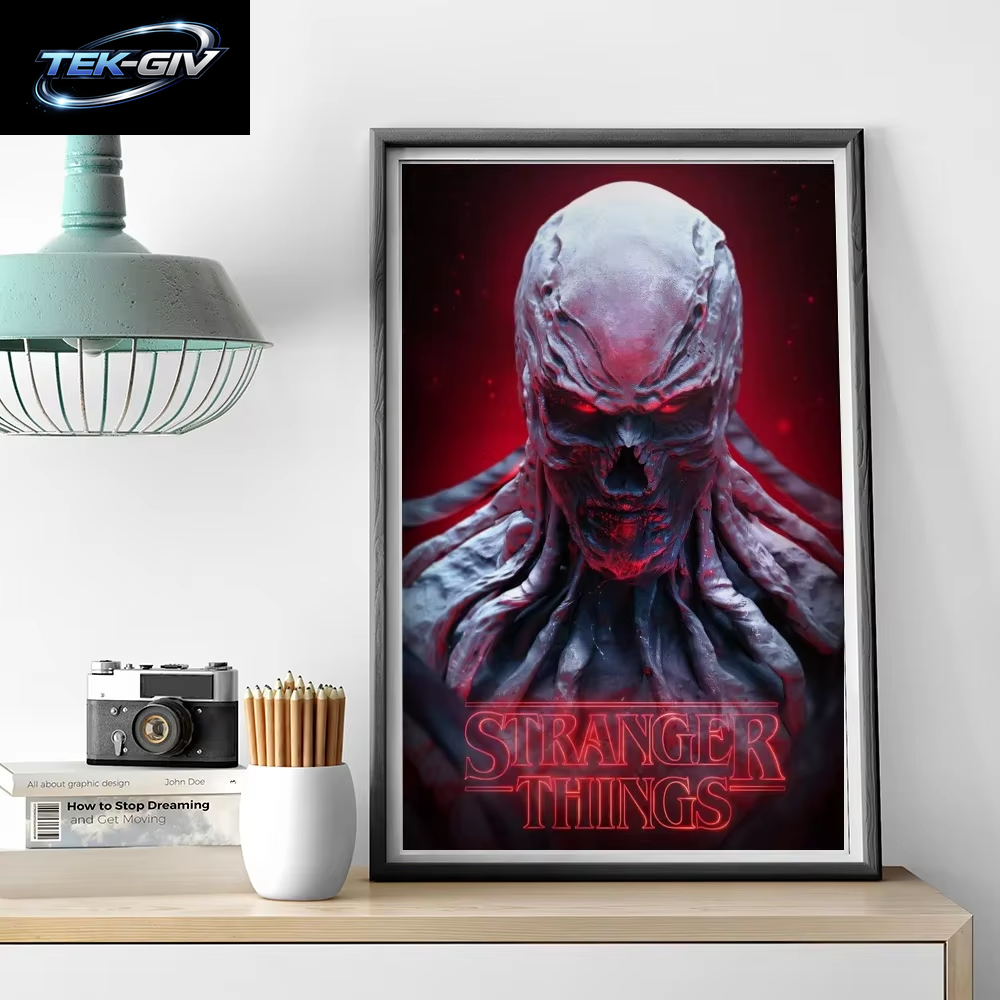 Tv-Drama Stranger T-Things Poster Selbstklebende Kunst Wasserfester Papieraufkleber Kaffeehaus Bar Zimmer Wanddekoration