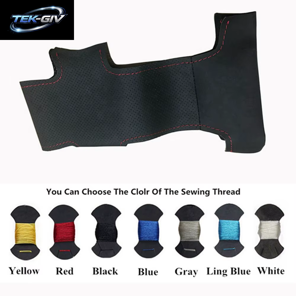 Angepasst Hand Nähen DIY Auto Lenkrad Abdeckung Schwarz Leder Geflecht Für Lenkrad Für Honda Civic Alte Civic 2006-2011