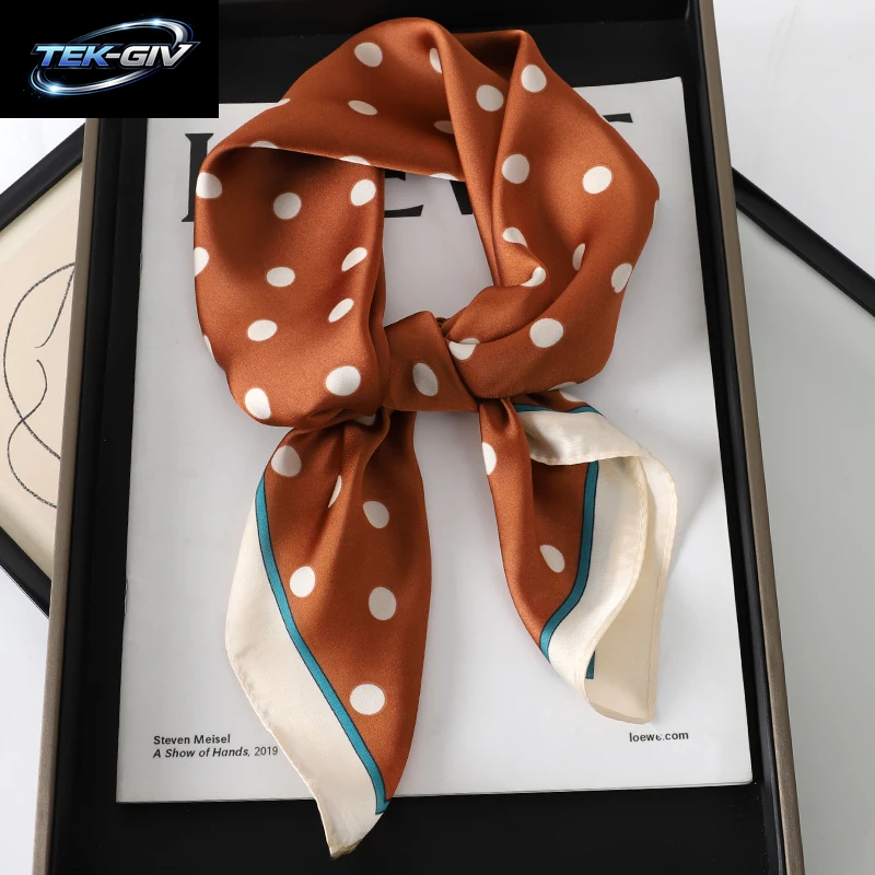 60 Farben Luxus-Schal Für Damen 70*70Cm Seidengefühl Quadratisches Haartuch Foulard Satin-Schal Großformatiges Kopftuch Hijab Taschentuch