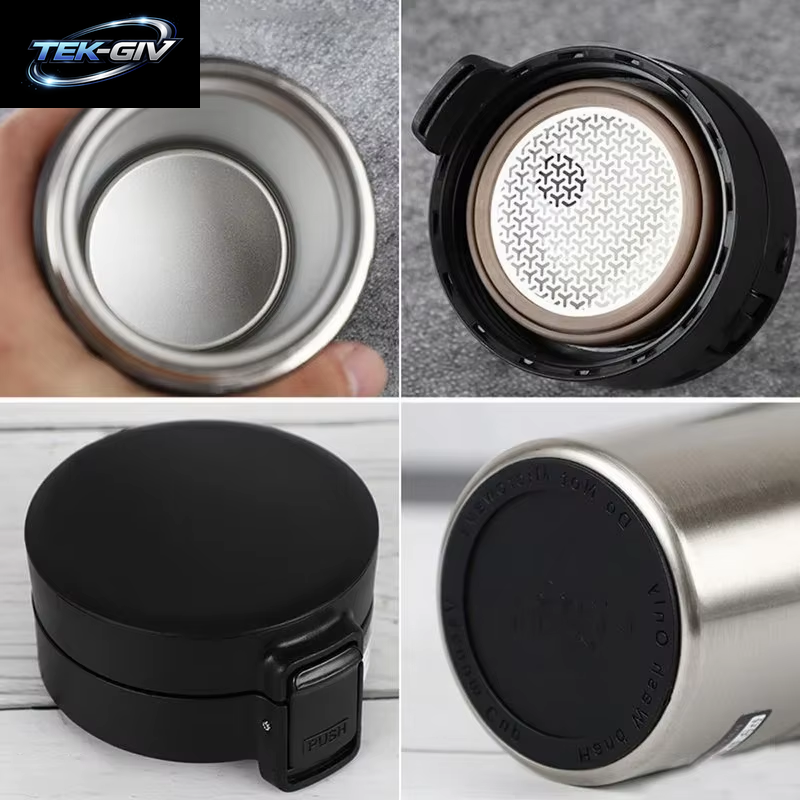 0,5 L Thermobecher, Doppelwandig, Edelstahl 304, Kaffeetasse, Isolierflasche, Thermoskanne, Wasserflasche, Tee, Kaffee, Auslaufsicherer Thermosbecher