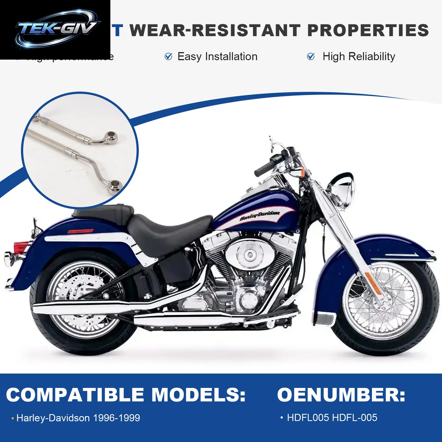 Kraftstoffeinspritzleitungen HDFL005 HDFL-005 Für Harley-Davidson 1996-1999 Electra Glide Road King