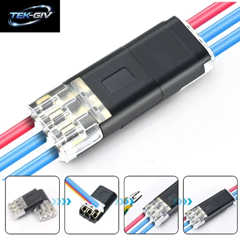 Elektrischer Kabelverbinder Ohne Abisolieren Schnelle Doppelader Kabelverbindung Abnehmbarer Automobil Terminalstecker Universelle Hohe Qualität Langlebig Praktisch Perfekt Für Autos Lkws DIY Projekte Und Elektrische R