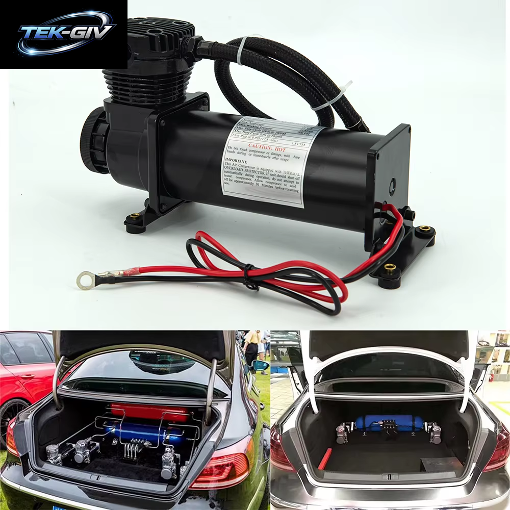 Universal 480C 12V Low Noise Suspension Luftkompressor Auto Air RIDE Suspension Kits Luftpumpe