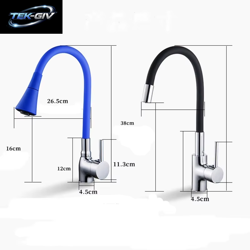 Gegve Küchen Armatur Drehen Feder Gummi Verformung Wasserhähne Mischbatterie Heißes Kaltes Wasser Eisen in Die Küche Mit Filter Zu Sinken