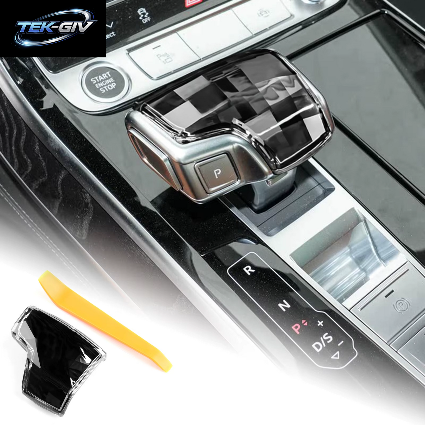 Für Audi A6/RS6/RS7/C8/A8/SQ8 2019 2020 2021 2022 2023 2024 2025, A7 4K, Q7/Q8/S8 (Linkslenker): Ersatzabdeckung Für Den Kristall-Schaltknauf