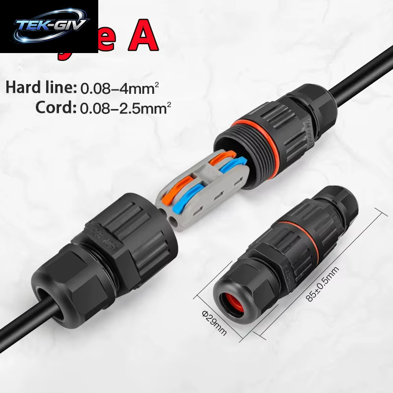 Neue 2/1PC IP68 Wasserdichte Joint Draht Schnell Verbindung Stecker 2/3 Pin Solder Weniger LED Lampe Verdrahtung Im Freien Regendicht Terminal