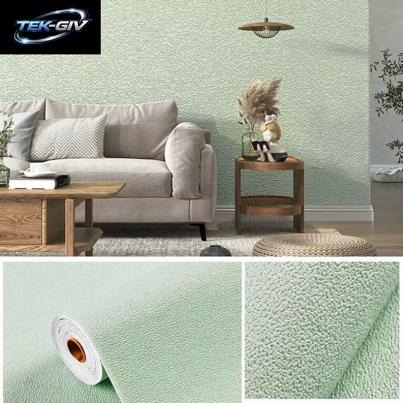 Leinen 3D Schaum Selbstklebende PVC Einfarbig Verdickte Wasserdichte Hintergrund Wand Renovierung Tapete Wand Aufkleber Wohnkultur