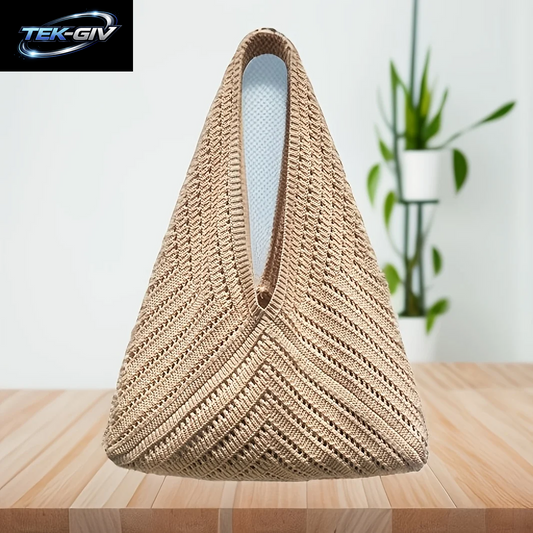 Gestrickte Damentaschen, Gestrickte Tragetaschen, Gestrickte Handtaschen, Strandtaschen, Sommerliche Retro-Urlaubsstil-Taschen Für Damen