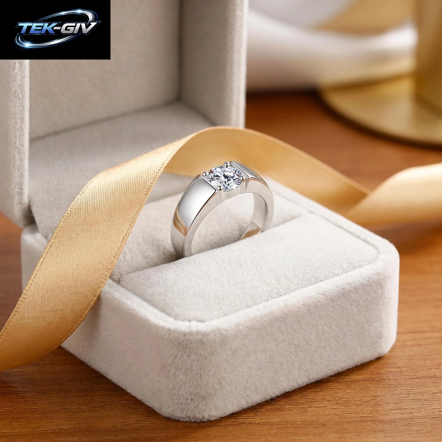 0,5-2CT D-Farbiger Moissanit-Ring Für Damen Und Herren, 925Er Silber, Passend Zum Ehering, Braut-Sterlingsilber, Weißgold