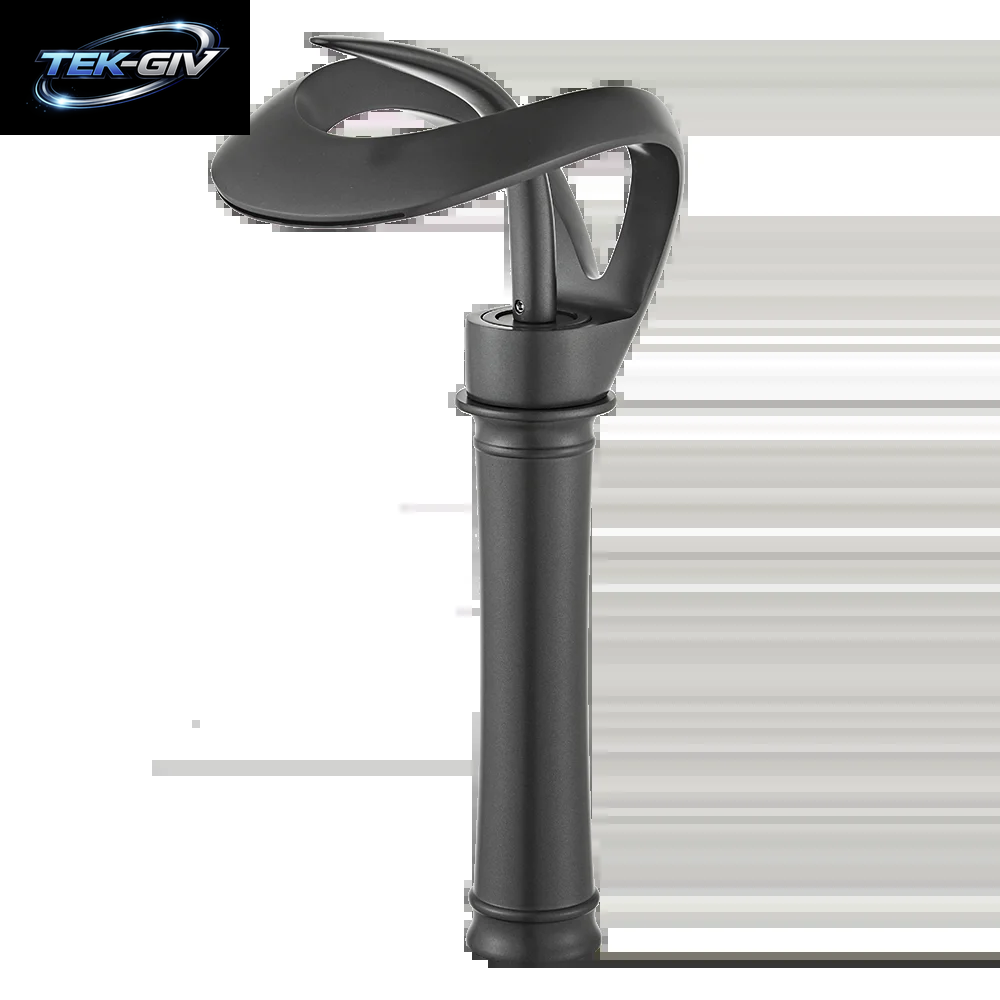 Schwarz Badezimmer Waschbecken Wasserhähne Einhand Wasserfall Wasserhahn Massivem Messing Waschbecken Mischbatterien Kreative Ausgehöhlte Design Wasserhahn