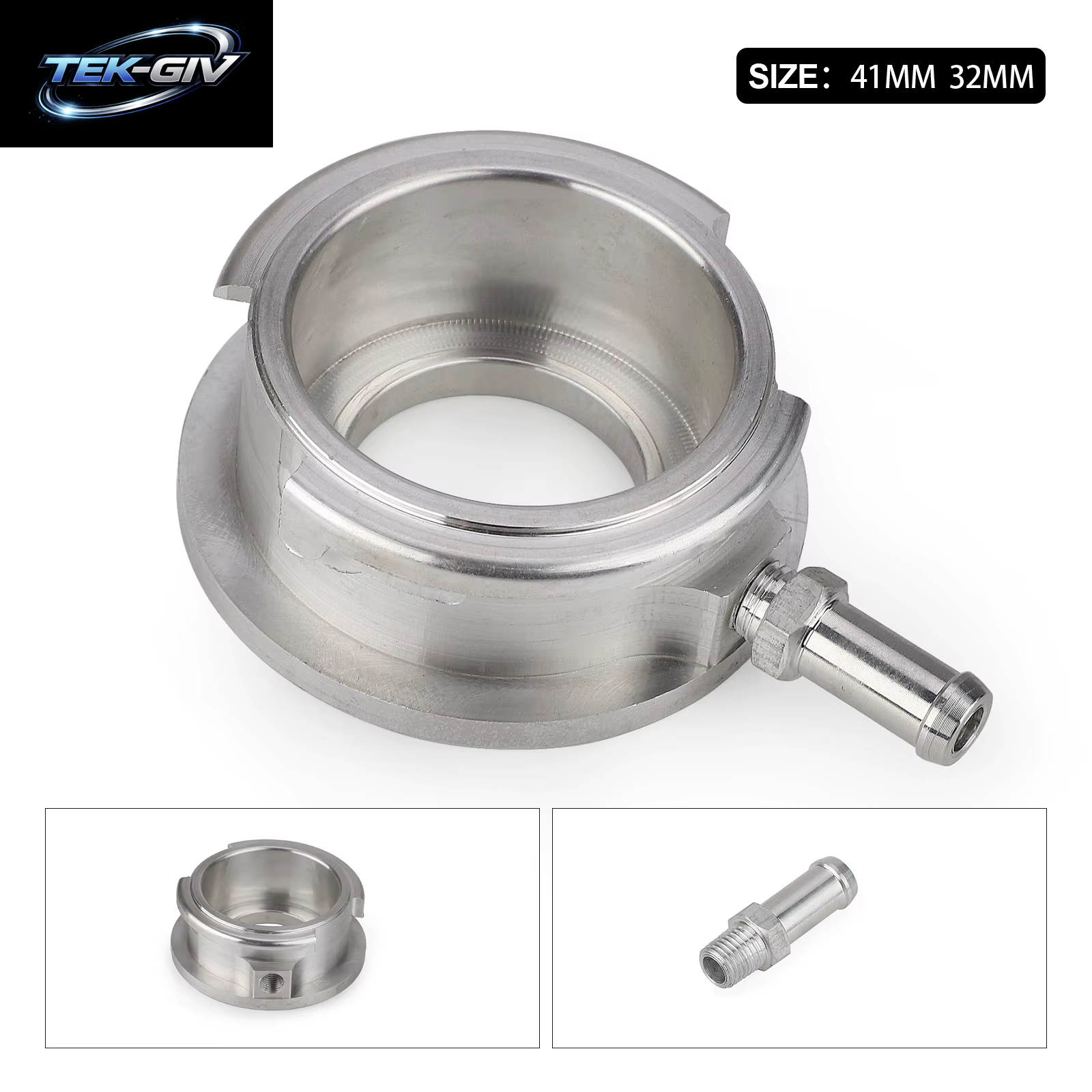 Neuer 41Mm Oder 32Mm Auto Silber Kühler Einfüll Stutzen ID Billet Aluminium Angeschweißter Kühlers Ch Lauch Anschluss Einst Eck Hals Flansch Adapter
