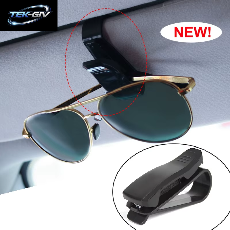 Universal Auto Sonnenblende Gläser Box Sonnenbrille Clip Karte Ticket Halter Stehen Verschluss Stift Fall Brillen Clips Auto Zubehör