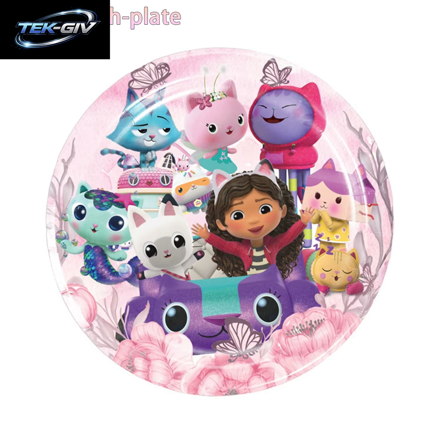 Neue Rosa Gabby Puppenhaus Geburtstag Party Dekorationen Luftballons Tassen Teller Servietten Hintergrund Geschirr Mädchen Baby Dusche Liefert