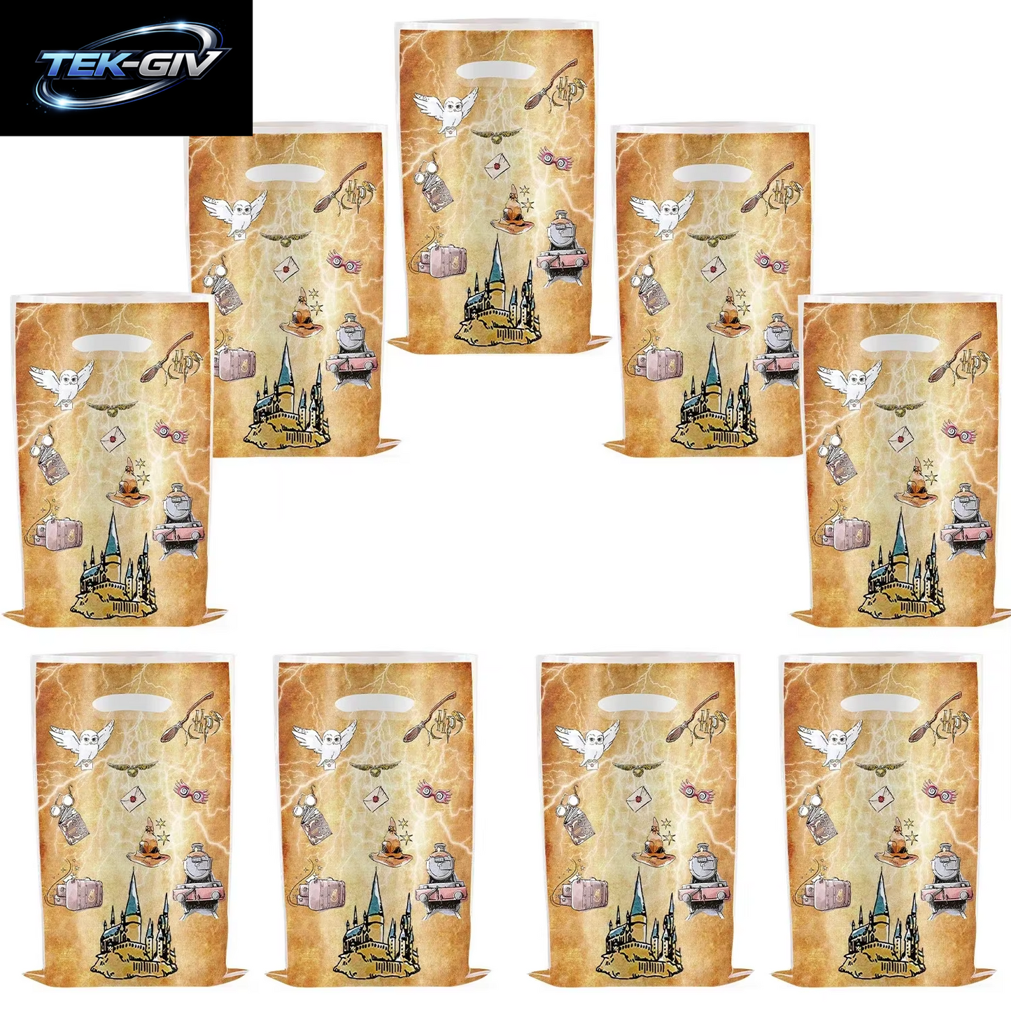 Harry Potter Ballon Hogwarts Hintergrund Eule Schule Happy Birthday Banner Party Dekoration Tortendekoration Einweg-Tischgeschirr