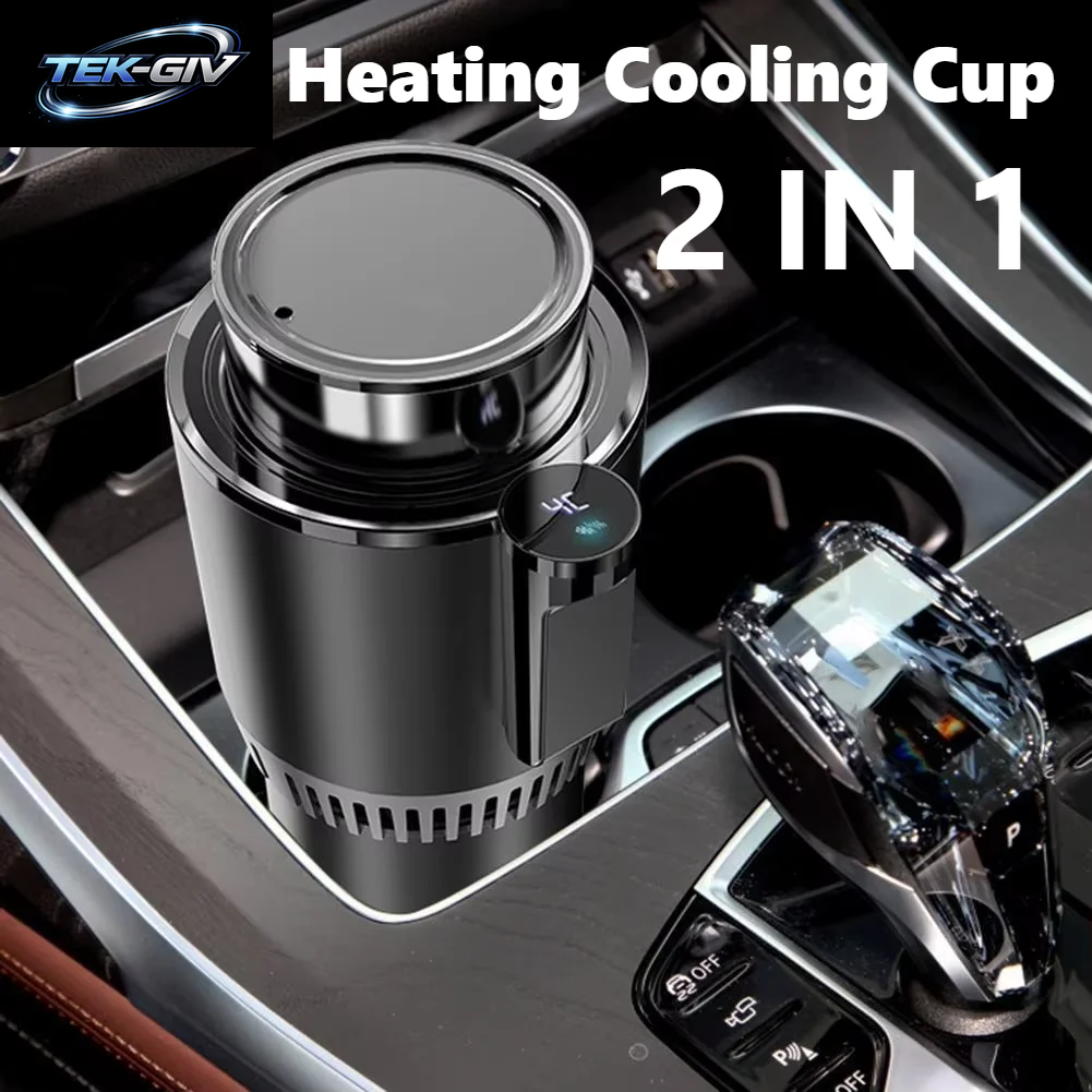 12V Auto Heizung Kühlung Tasse Digital Display 2 in 1 Auto Smart Heißer Kalten Tasse Getränke Halter Schnelle Kühlung Heizung Elektrische Tasse
