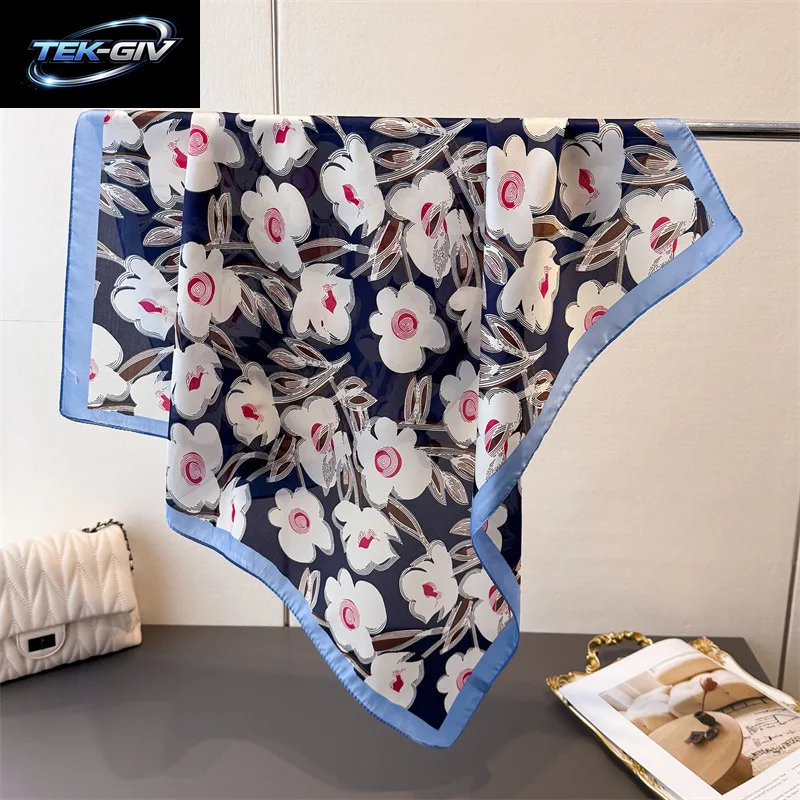 Luxus Neue Gedruckt Schals Frauen Seidenschal Frühling Und Sommer Blumen Dekorationen Kleine Krawatten Haarbänder Taschen Großhandel