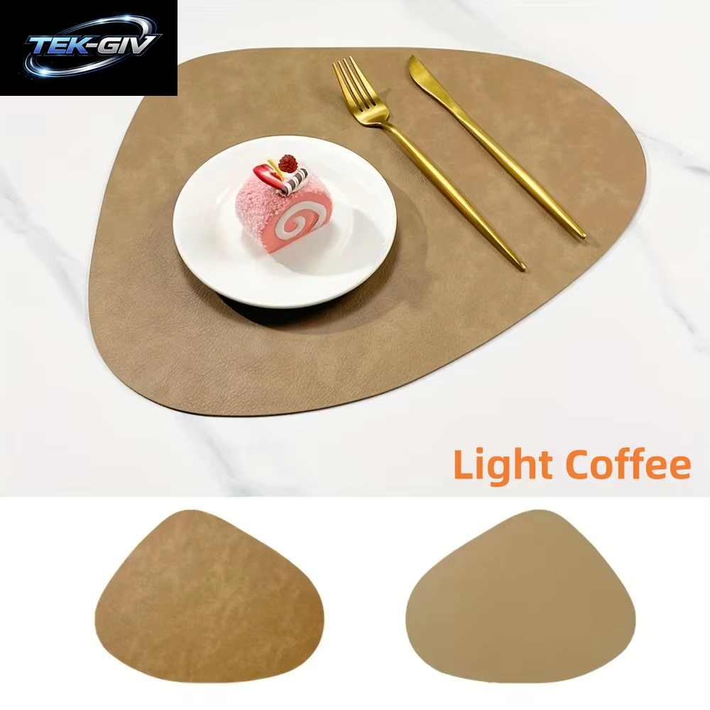 Tischsets Aus Pu-Leder, Wasserdichte Kaffeepetzer, Küchentischsets, Leicht Abzubauen, Faltenfreie Esstischsets Für Die Küche