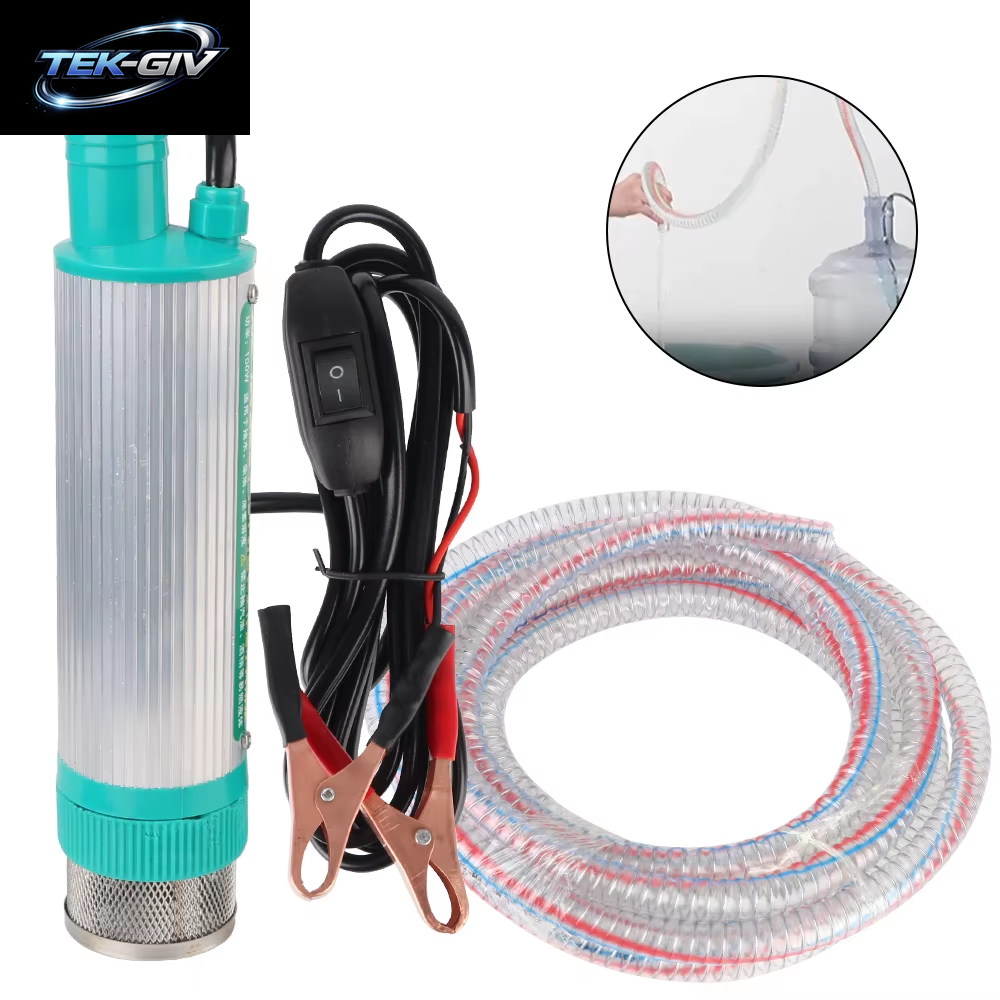 Auto Elektrische Gleichstrom-Tank Pumpe 30L/Min Kraftstoff Übertragung Aluminium Legierung Schale 12V Mini Zum Pumpen Von Dieselöl Wasser Tauchboot