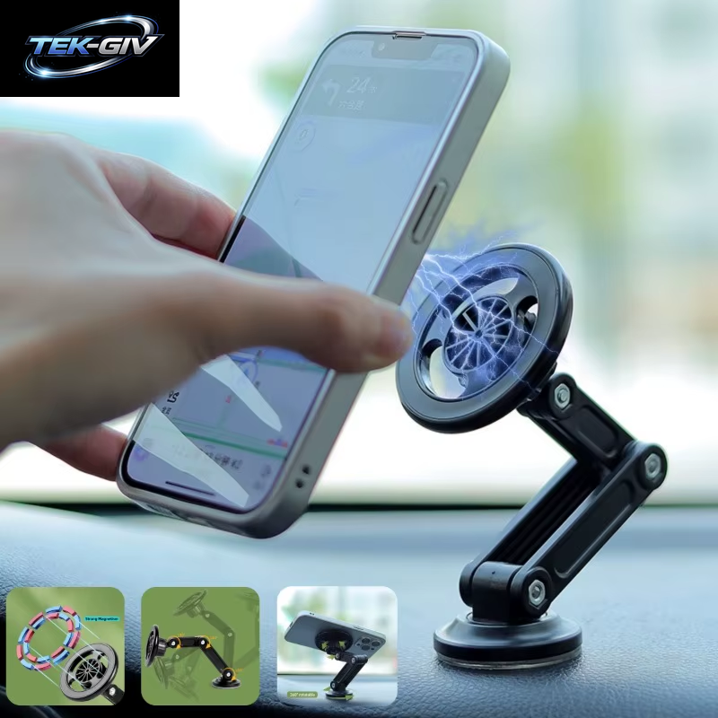 Multi-Winkel Einstellung Auto Handy Halter Starke Magnetische Saugen Design Faltbare Universal Auto GPS Navigation Halterung