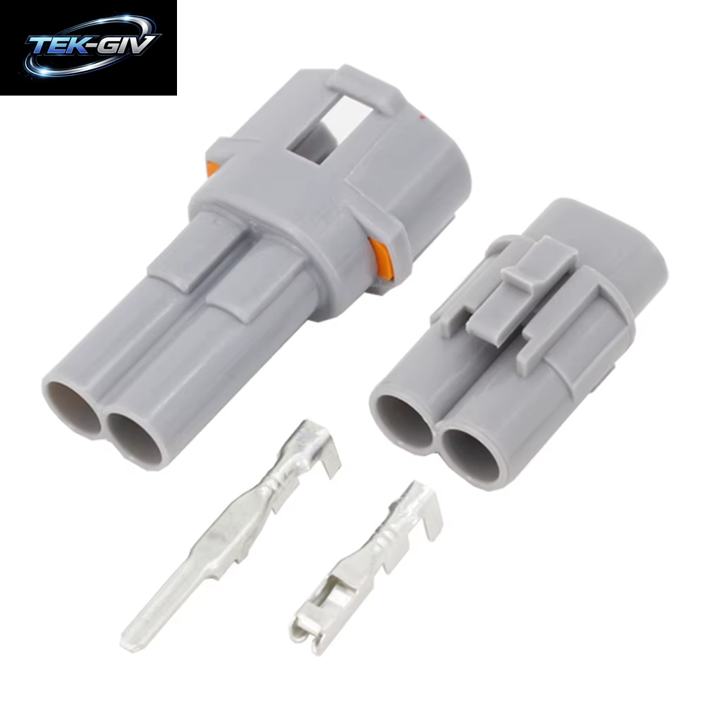 5/10 Sets 2-Poliger DJ7026-2-11/21 Auto-Wasserdichter Kabelbaum Männlich Weiblich Grau Wasserdichter Stecker 6187-2311 6180-2321