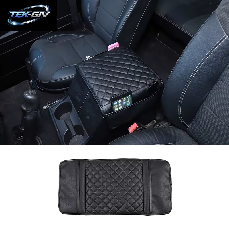 Für Land Rover Defender 90 110 2004-2019 Leder Auto Sitz Armlehne Center Konsole Box Abdeckung Auto Zubehör
