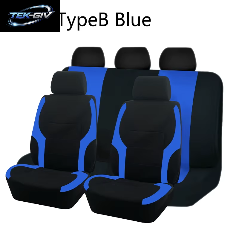 AUTO plus Sport Universal Polyester Auto Sitz Abdeckung Set Fit Meisten Auto Plain Stoff Bicolor Stilvolle Auto Zubehör Seat Protector