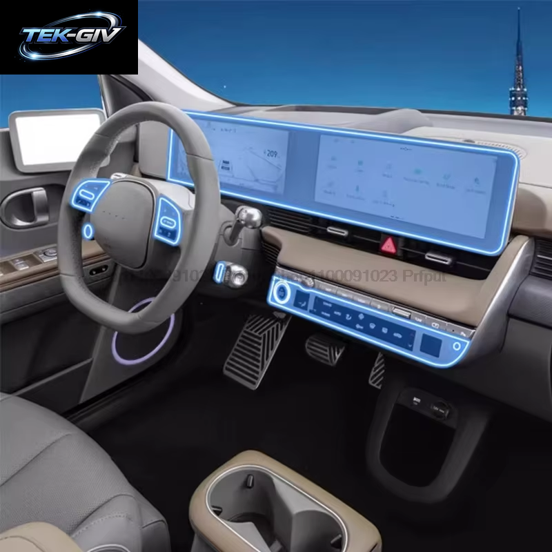Tpu-Displayschutzfolie Für Hyundai IONIQ 5 2022–2024, Auto-Mittelkonsolen-Displayschutzfolie, Kratzfest, Reparatur, Transparenter Aufkleber