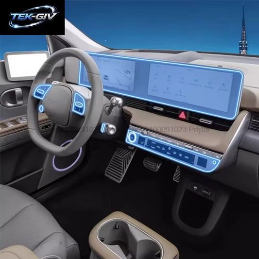 Tpu-Displayschutzfolie Für Hyundai IONIQ 5 2022–2024, Auto-Mittelkonsolen-Displayschutzfolie, Kratzfest, Reparatur, Transparenter Aufkleber
