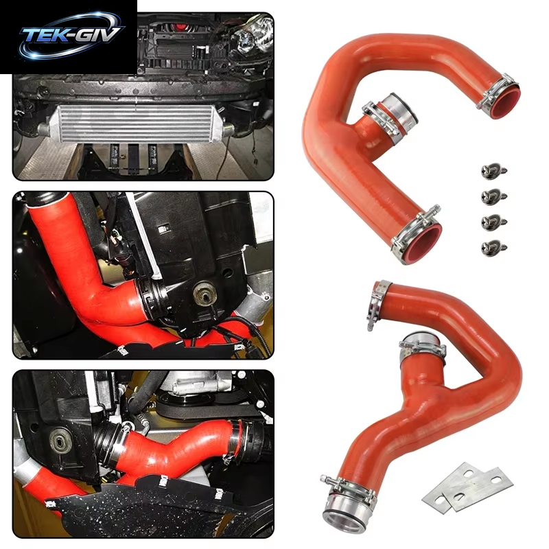 Schwarz/Rot/Blau Silikon Turbo Intercooler Rohr Schlauch Passend Für Golf MK5 MK6 GTI 2.0 Fsi W/Adapter 2006-2009
