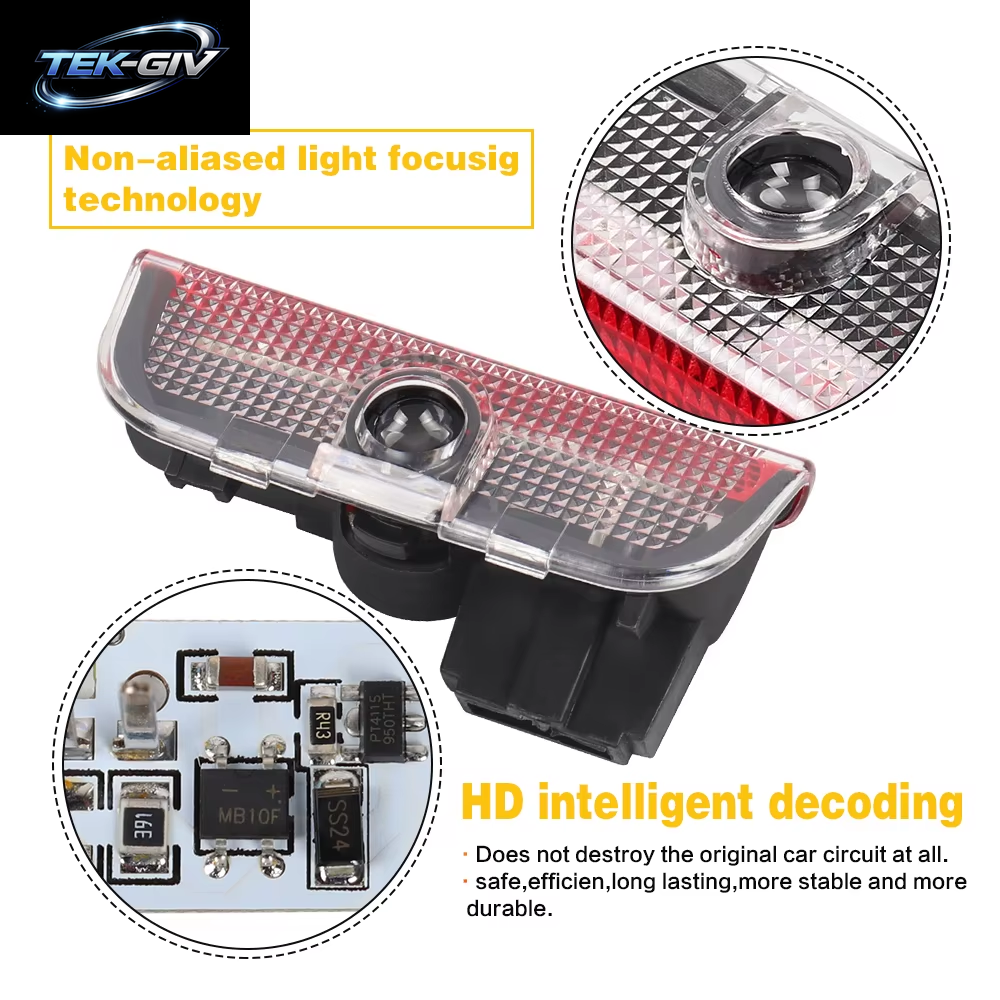 LED Auto Türprojektor Willkommenslicht Geister-Schattenlampe Zubehör Für VW Tiguan MK1 MK2 Scirocco Touran 5T1 Sharan 7N Arteon CC