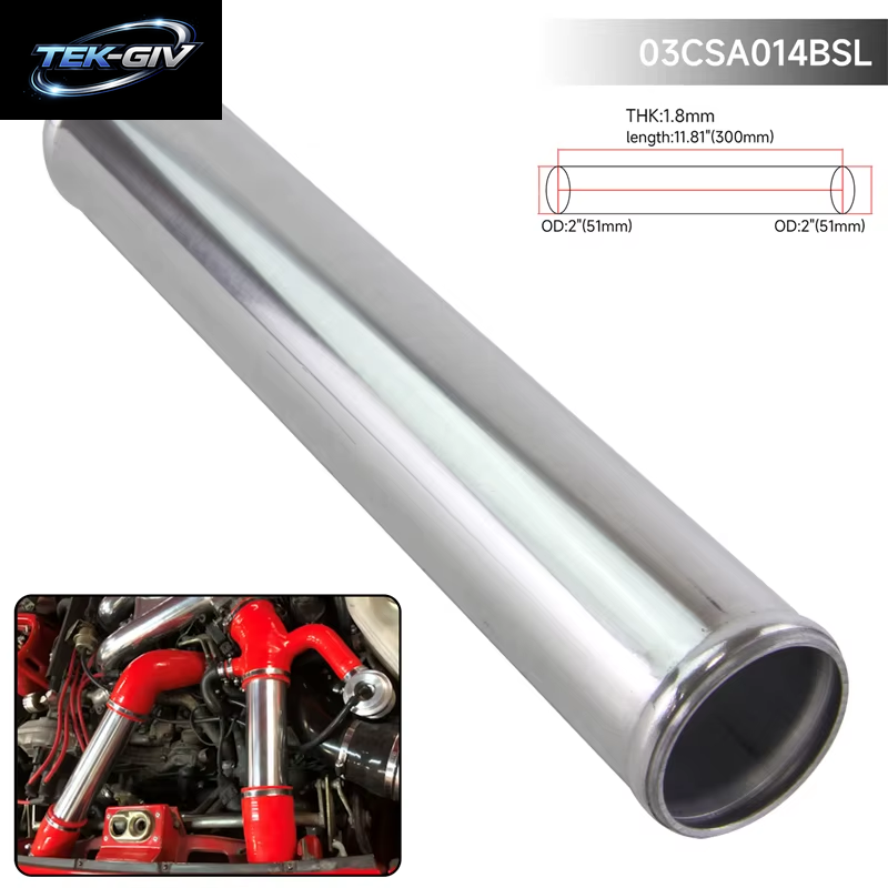 Universal 0 Grad Aluminium 48Mm-70Mm /1.89 ''-2.75" Zoll Turbo Inter Rohr Piping Schläuche Intake L = 300MM