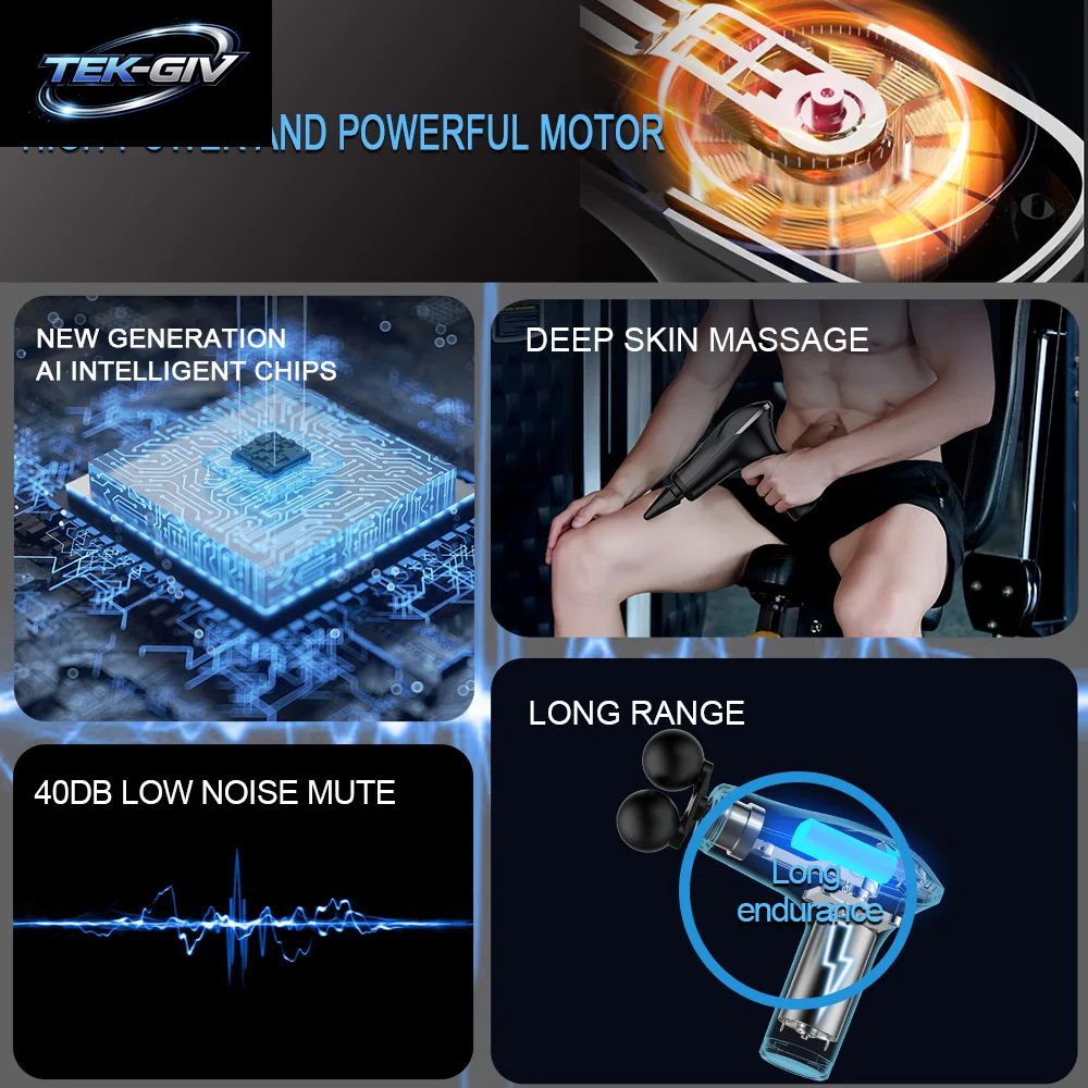 Faszienpistole Muskelmassagepistole Doppelkopf Deep Tissue Muscle Handheld Percussion Massagegerät Zur Linderung Von Körper-, Rücken- Und Nackenschmerzen